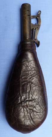 leather-19th-century-powder-shot-flask-1