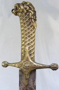 C.1800's Napoleonic British Army Regimental Lionshead Bandsman's Sword