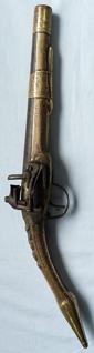 Rare Late-18th/Early 19th Century Albanian "Rat Tail" Flintlock Pistol