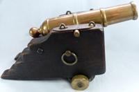 SUPERB LATE-19TH CENTURY ENGLISH BRONZE SIGNALLING CANNON