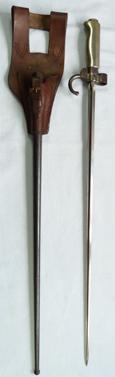 French Model 1886 Lebel Bayonet and Frog