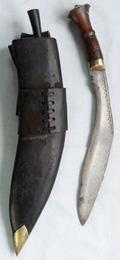 C.1900's Nepalese Kukri Knife & Scabbard