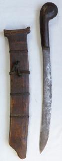 C.1900's Malaysian Parang Knife and Scabbard
