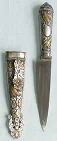 Vintage Silver and Gold-Mounted Argentinian Gaucho Knife #1